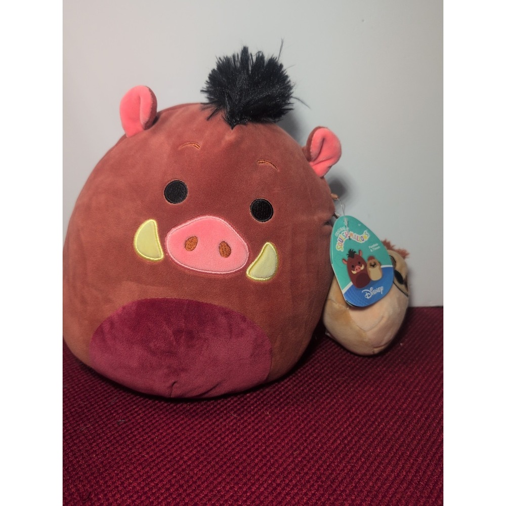 Squishmallow 10" Pumbaa and 4" Timon Kellytoy Disney The Lion King Plush NWT